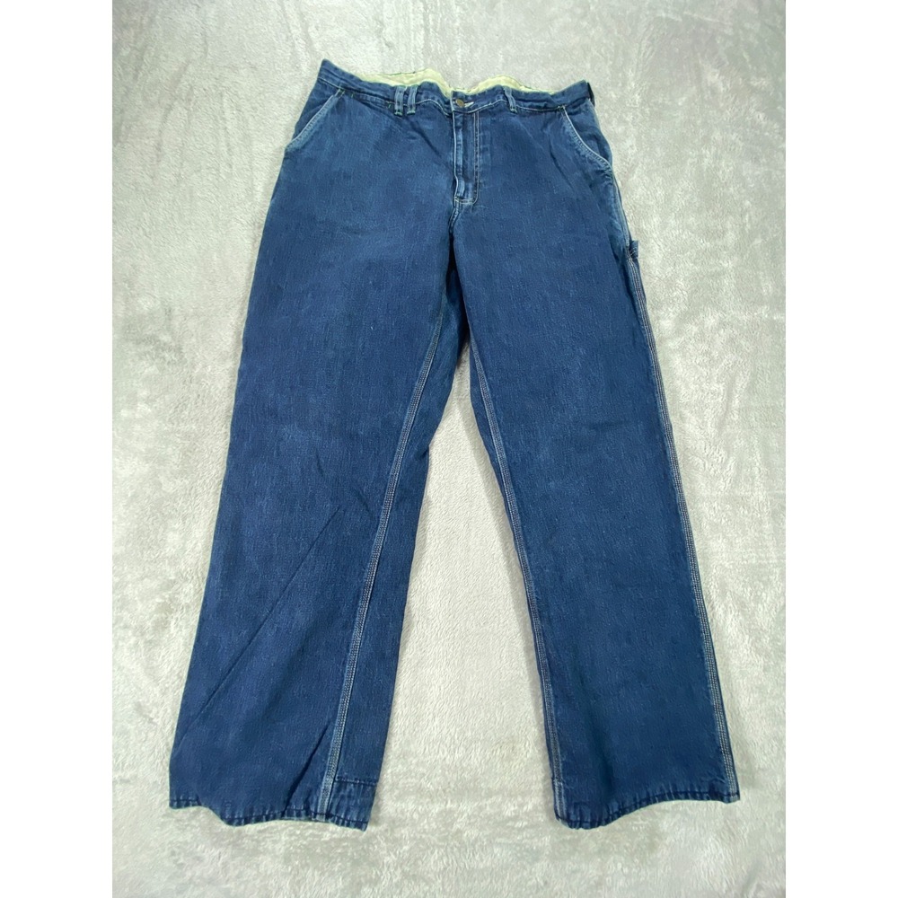 OshKosh B'gosh‎ Carpenter Jeans Fits 34x31 Blue Denim Quilted High Rise Straight